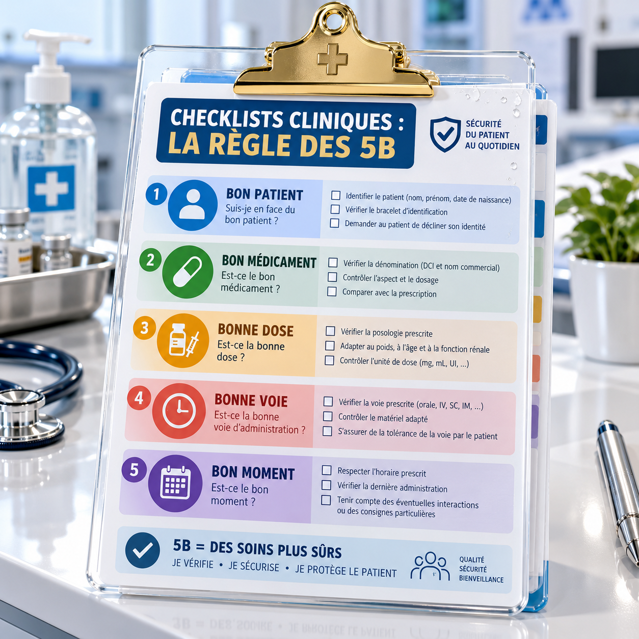 Checklists Règle des 5B