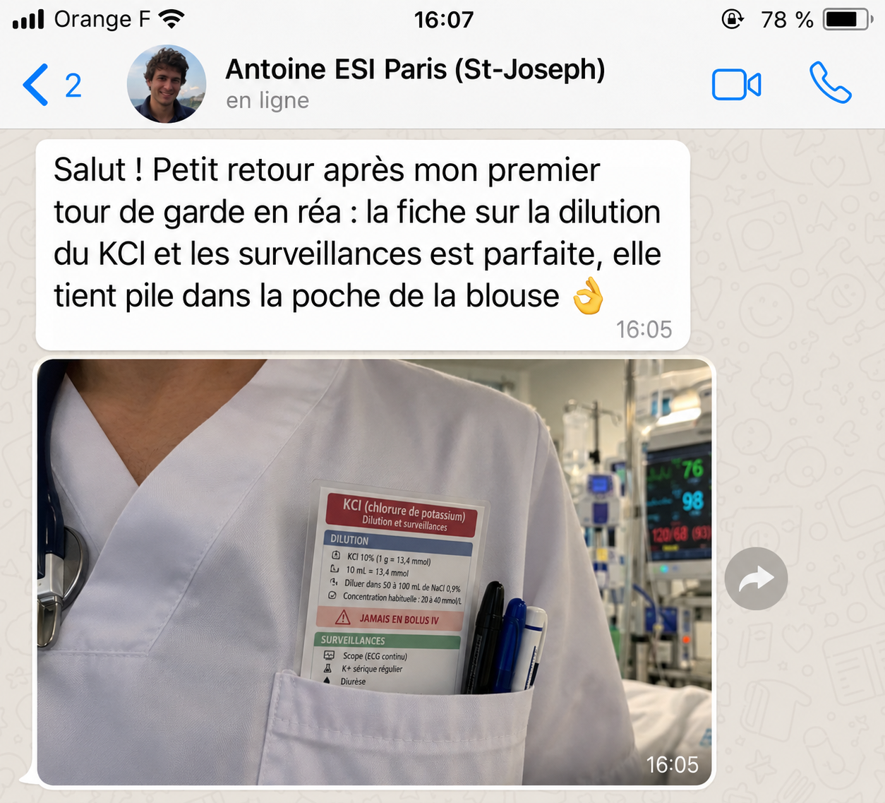 Capture WhatsApp Antoine ESI Paris